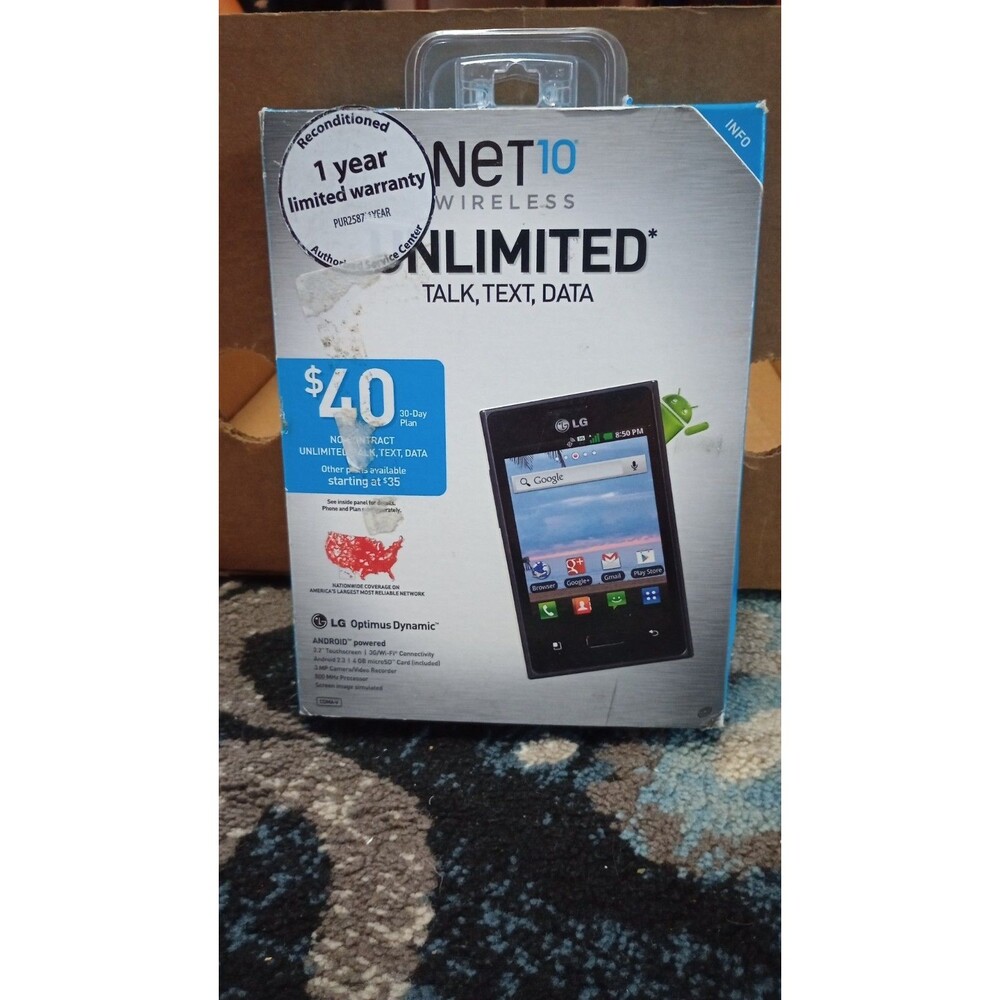 Brand New LG Optimus Logic, LG-L35GW, Android, Net10, Prepaid, Smartphone, 3G